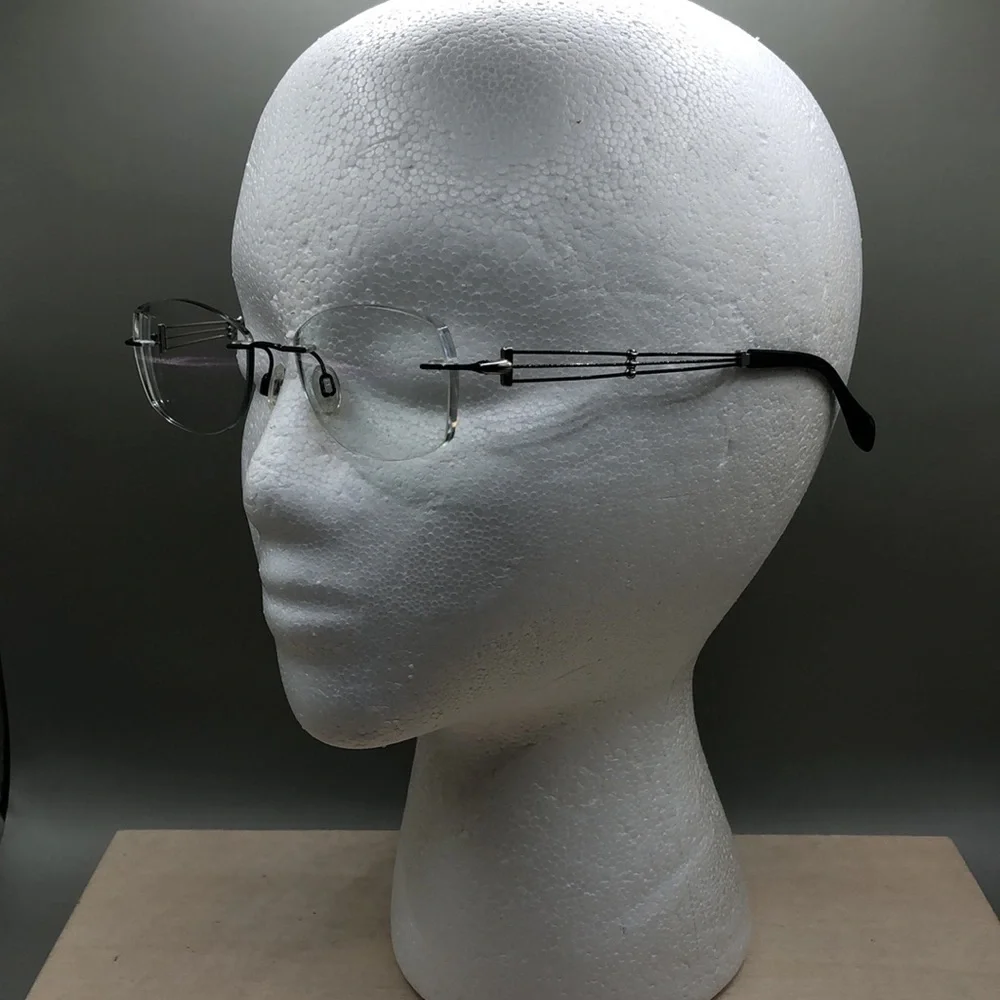 Charmant Line Art XL2075 Glasses FRAMES ONLY 51-17-135 Titan Japan Rimless